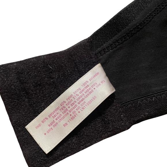 Cacique Black and Pink Lace Bra Intimates Size 40DD - Picture 6 of 6